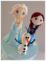 Frozen theme birthday cake for girls